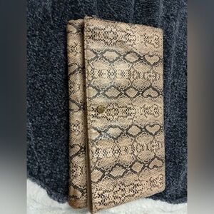 Charlotte Russe Beige and Black Clutch